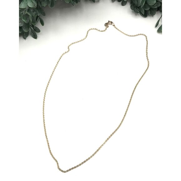 Vintage Sterling silver Chain Necklace With Spring Ring Clasp 16" length - Picture 1 of 3